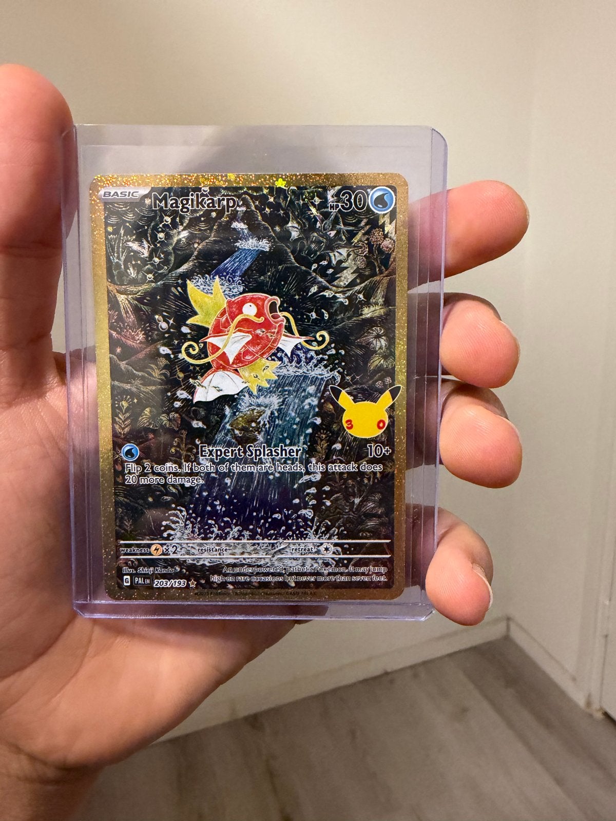 Magikarp Pokémon kaart 203/193 Celebrations, Ophalen of Verzenden, Zo goed als nieuw, Losse kaart, Foil