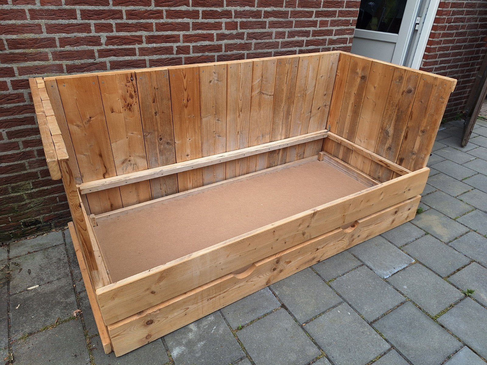 Slaapkamer steigerhout, Huis en Inrichting, Ophalen, Gebruikt, Eenpersoons