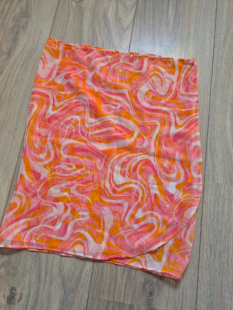 Pareo omslagdoek oranje roze wit, Oranje, Ophalen of Verzenden, Gedragen, Overige typen
