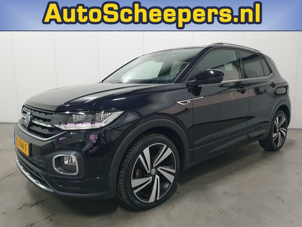 Volkswagen T-Cross 1.0 TSI R-Line CAMERA/PDC/NAVI/LED/CRUISE, Auto's, Volkswagen, Voorwielaandrijving, T-Cross, Gebruikt, Zwart