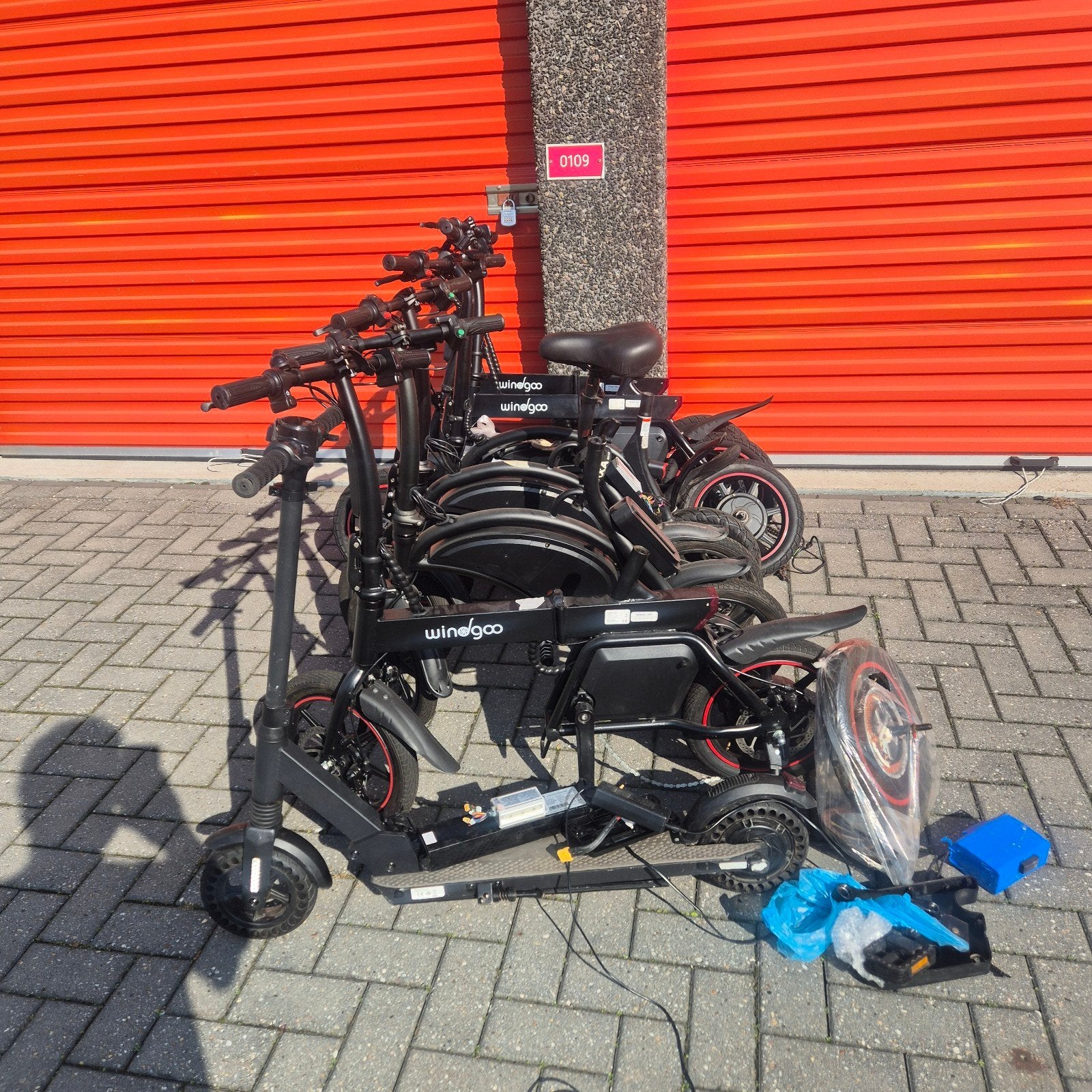 7 elektrische vouwfietsen voor onderdelen 1 step, Ophalen, Gebruikt, 16 tot 18 inch