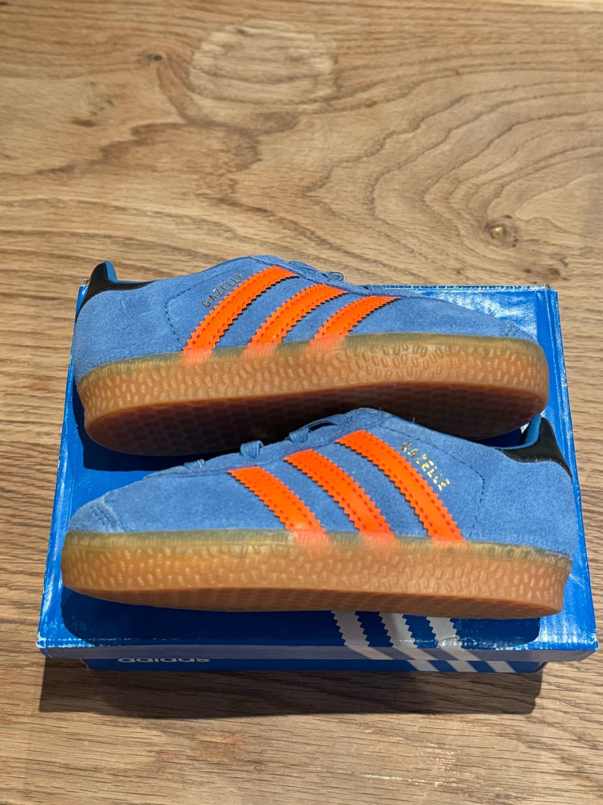 Adidas Gazelle CF EL I - Maat 24 - Blauw/Oranje, Ophalen, Sportschoenen, Nieuw, Jongen