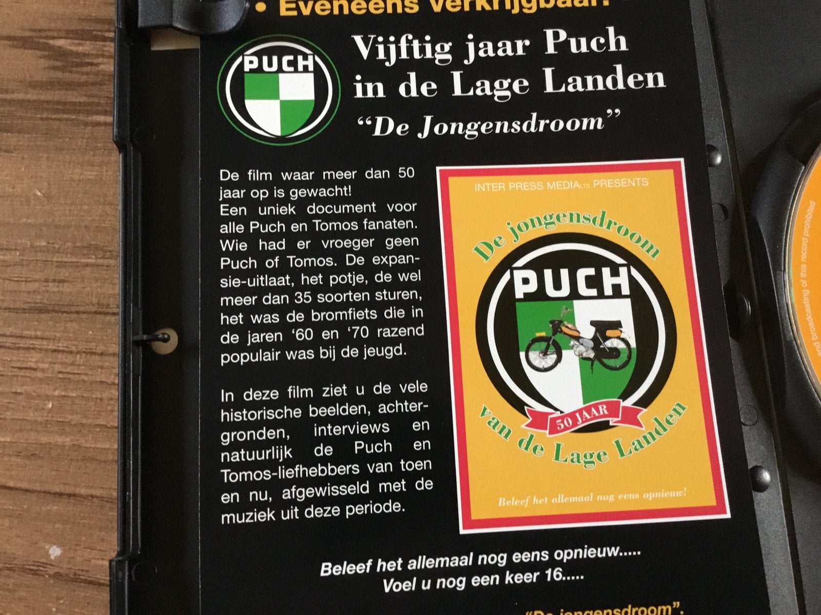 Puch De Jongensdroom - 50 Jaar Puch in de Lage Landen DVD, Ophalen of Verzenden, Zo goed als nieuw