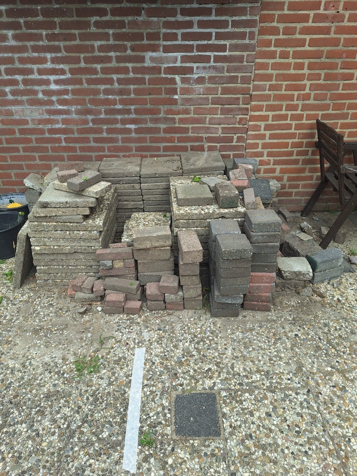 Diverse gebruikte bestrating: tegels en klinkers, Tuin en Terras, Ophalen, Gebruikt, Overige typen, 5 tot 10 m²
