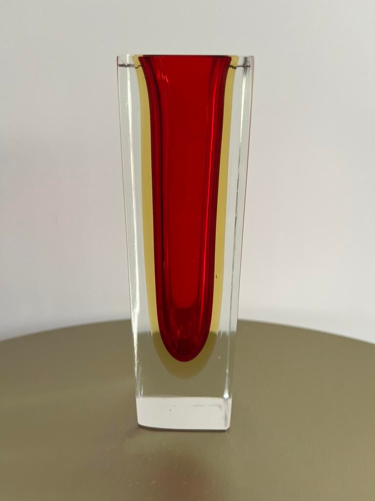 Murano glazen vaas Sommerso vintage, Ophalen of Verzenden