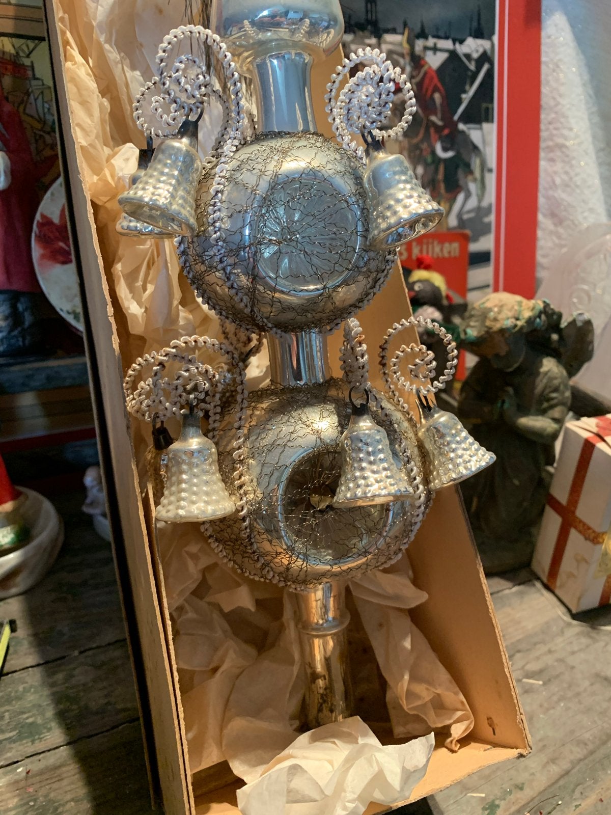 Zeer zeldzame grote deuk piek met klokken, Diversen, Kerst, T, Ophalen of Verzenden, Zo goed als nieuw, N