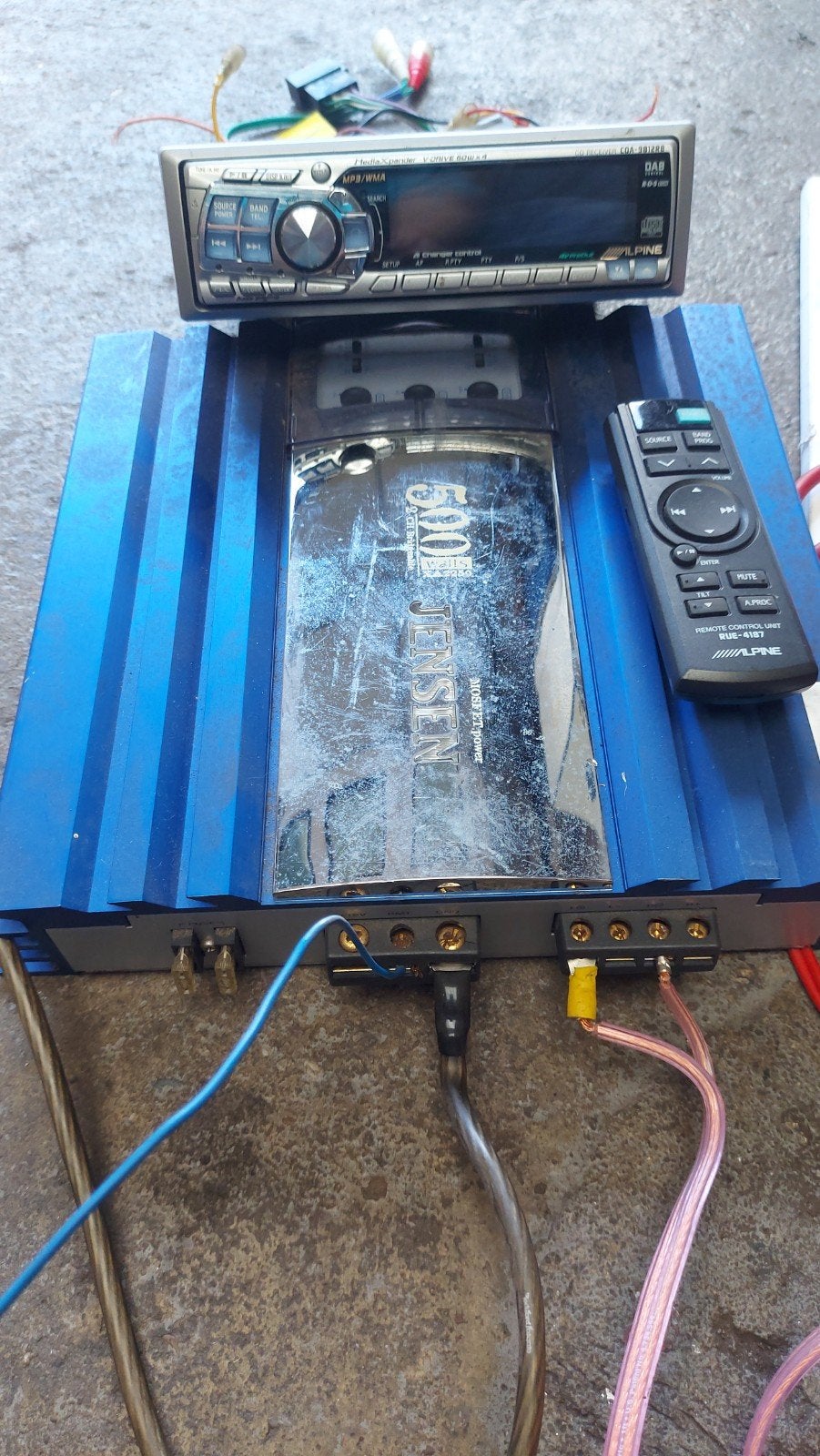 Alpine CDA-9812RR Autoradio met Jensen XA2250 Versterker, Gebruikt, Alpine / Jensen, Onbekend, Ophalen of Verzenden