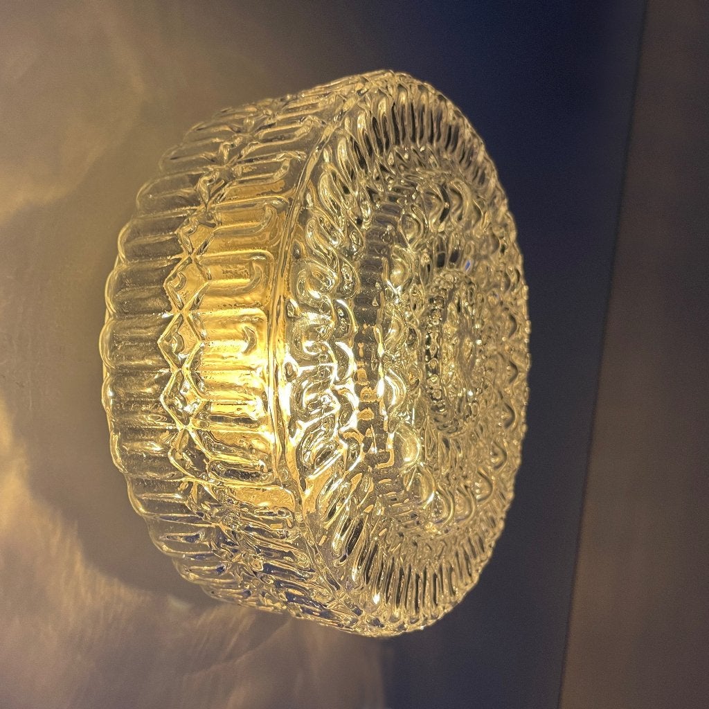 vintage PLAFOND of WANDLAMP bubbelglas Mid Century retro MCM, Gebruikt, -, Vintage, -