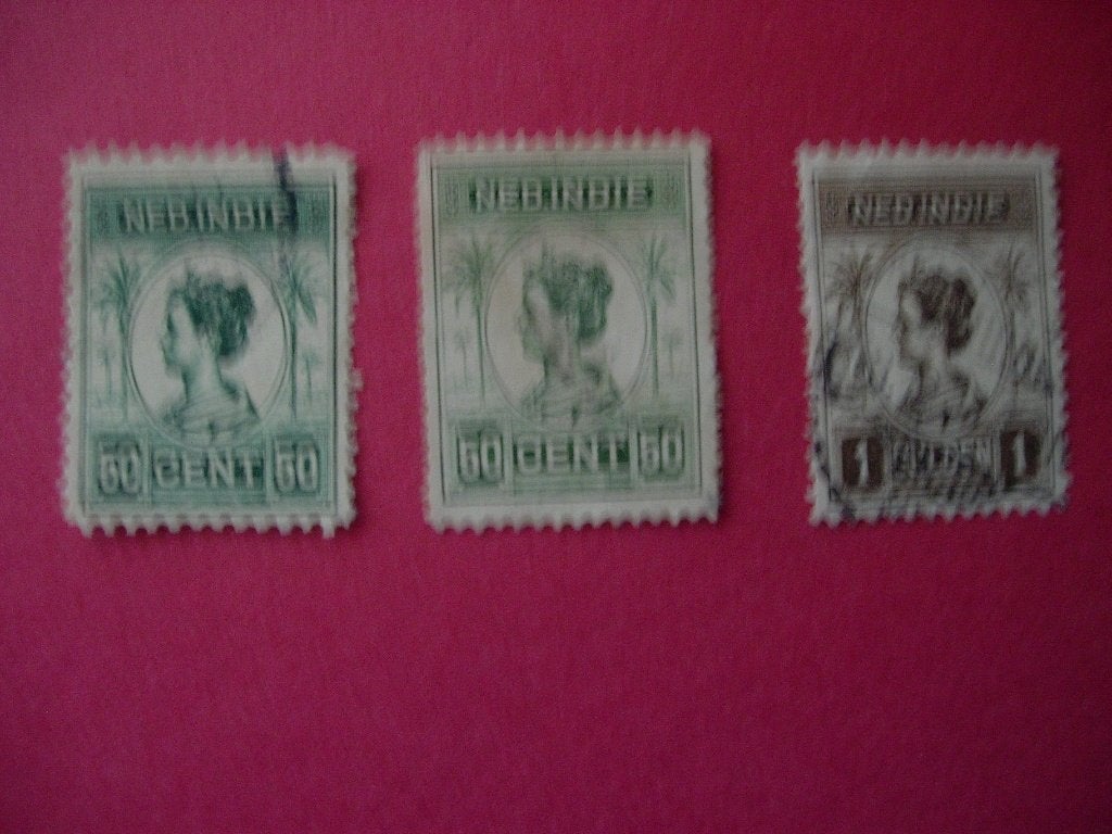Ned. Indië 1913-1931 Koningin Wilhelmina 3 zegels, Postzegels en Munten, Postzegels | Nederlands-Indië en Nieuw-Guinea, Verzenden