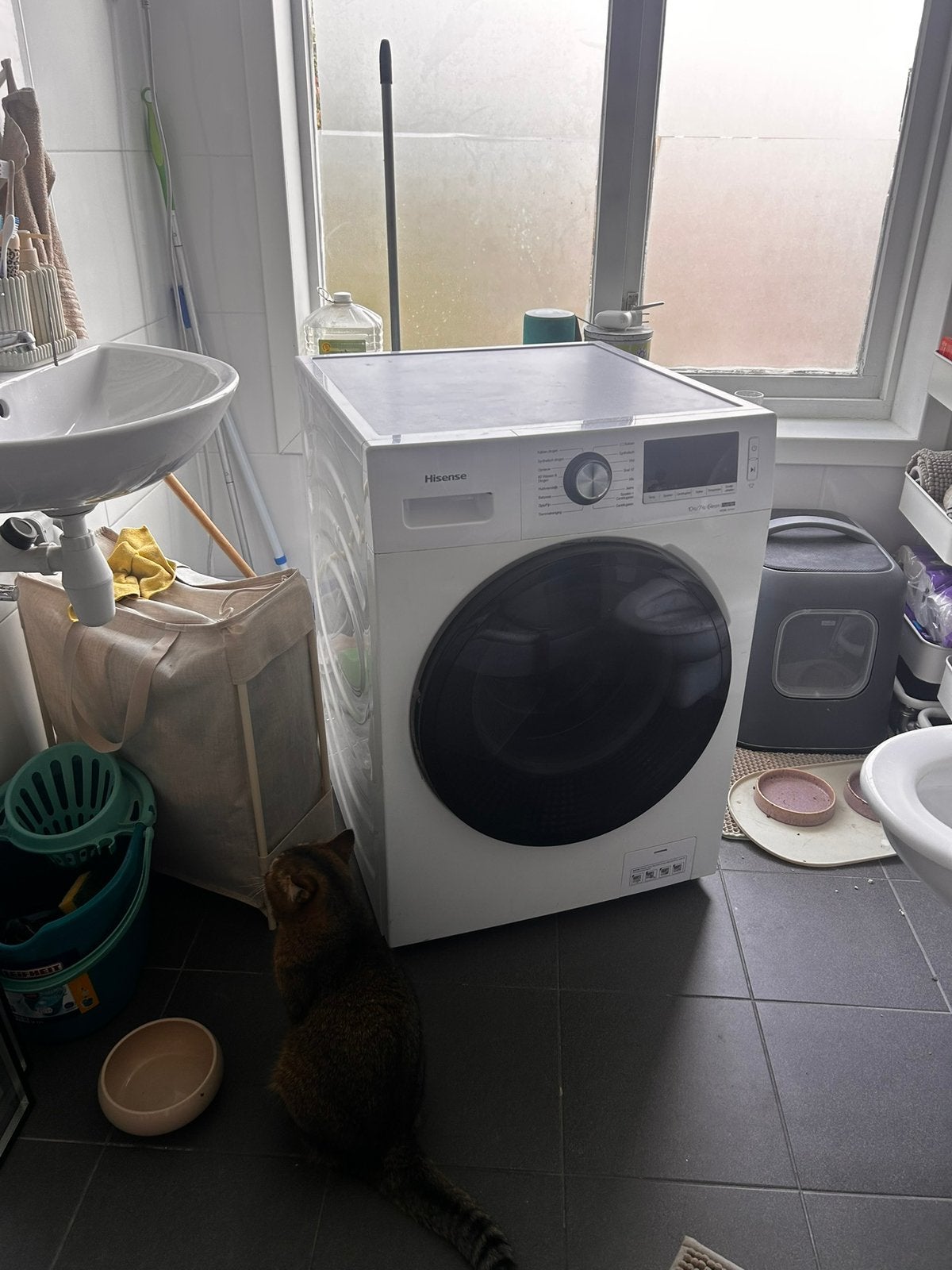 Hisense wasdroger, Ophalen, Zo goed als nieuw, 85 tot 90 cm