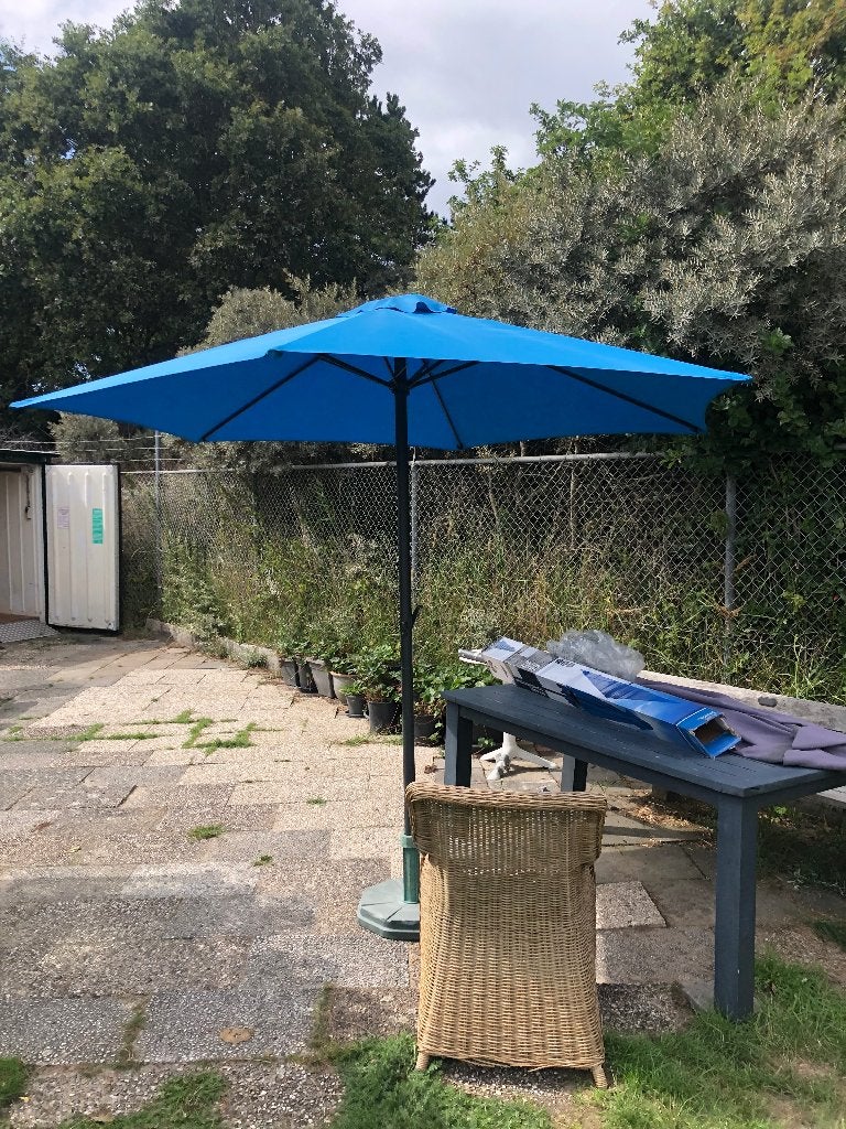 Parasol 3 meter, Tuin en Terras, Ophalen, Zo goed als nieuw, 2 tot 3 meter, Stokparasol