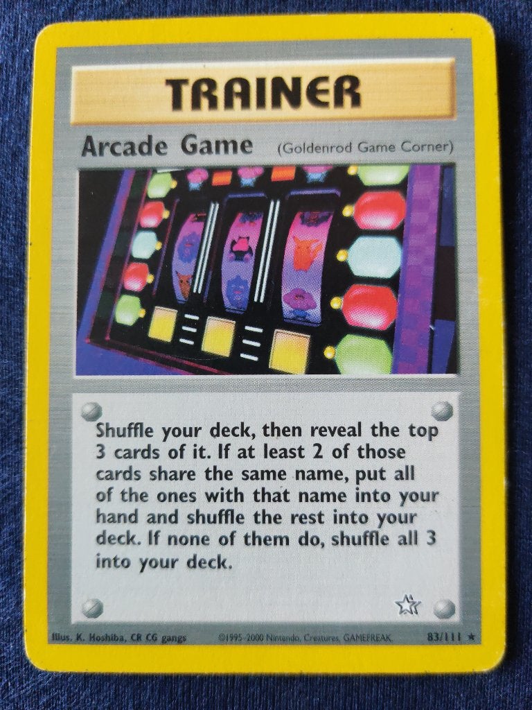 Arcade Game (Goldenrod Game Corne… - Neo Genesis 8/111 - NM, Ophalen of Verzenden, Zo goed als nieuw, Losse kaart