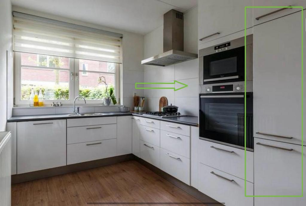 Hoge kast voor Ikea keuken, Ophalen, Gebruikt, 200 cm of meer, Wit