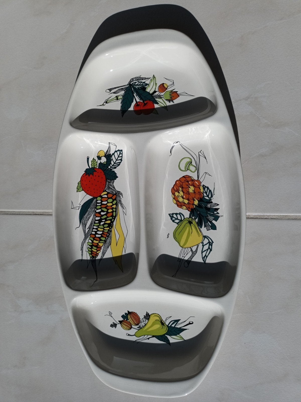 vintage vierdelige serveerschaal, Ophalen of Verzenden, Porselein, Overige stijlen, Schaal of Schalen