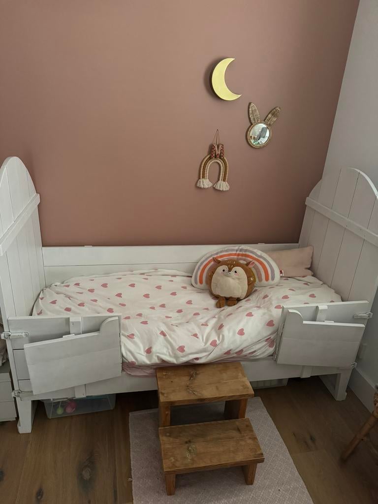 Combitex peuterbed wit hout met deurtjes, Ophalen, 70 tot 85 cm, 140 tot 160 cm, Zo goed als nieuw