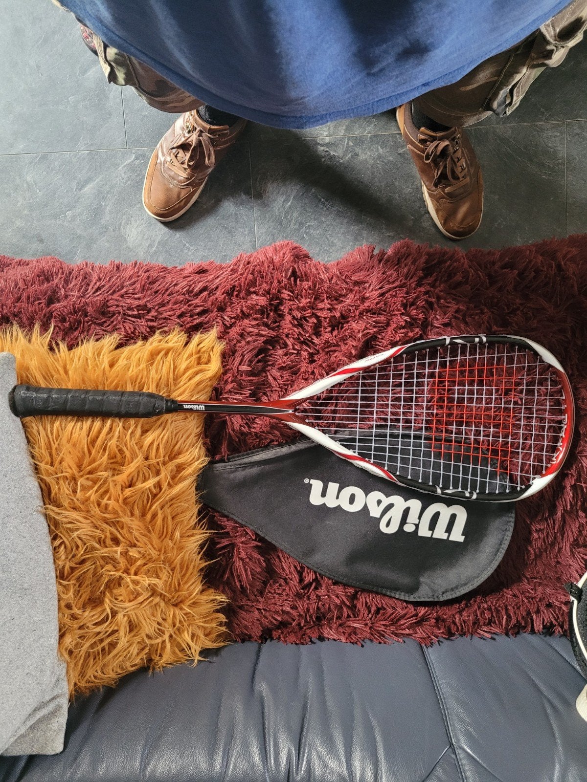Wilson Squash Racket met Hoes - Zo goed als nieuw, Ophalen, Zo goed als nieuw, Racket, Met hoes