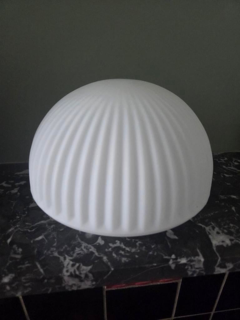 Art deco glazen bol  plafondlamp, Ophalen of Verzenden, Zo goed als nieuw, Glas, Art deco