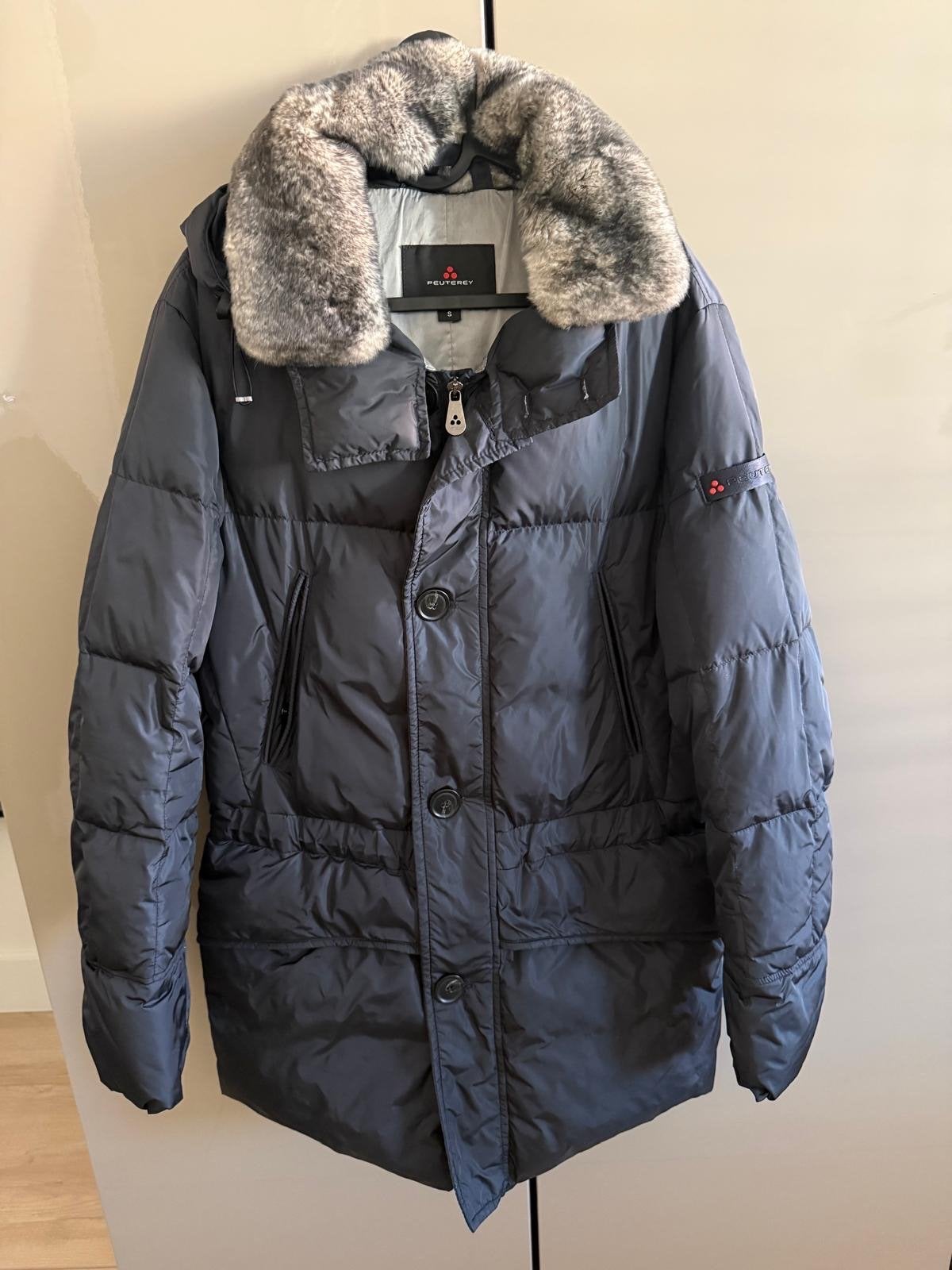 Peuterey winterjas met bontkraag - Maat S, Ophalen of Verzenden, Zo goed als nieuw, Maat 46 (S) of kleiner, Zwart