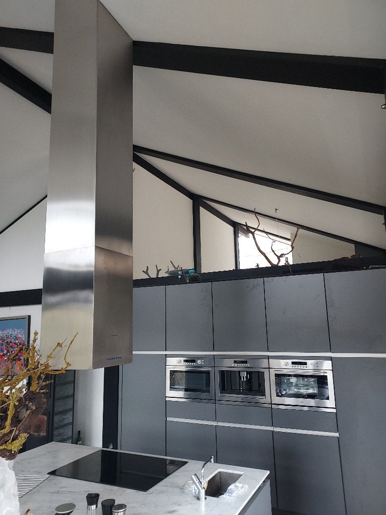 RVS afzuigkap Solitaire - Goed werkend en verstelbaar, Ophalen, Gebruikt, Overige typen, Vrijstaand