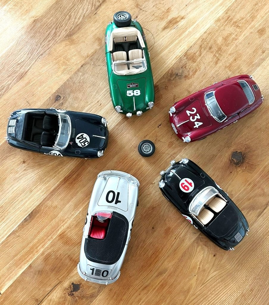 5x Porsche 356 van Bburago / La Mini Miniera, Gebruikt, Auto, Verzenden, .