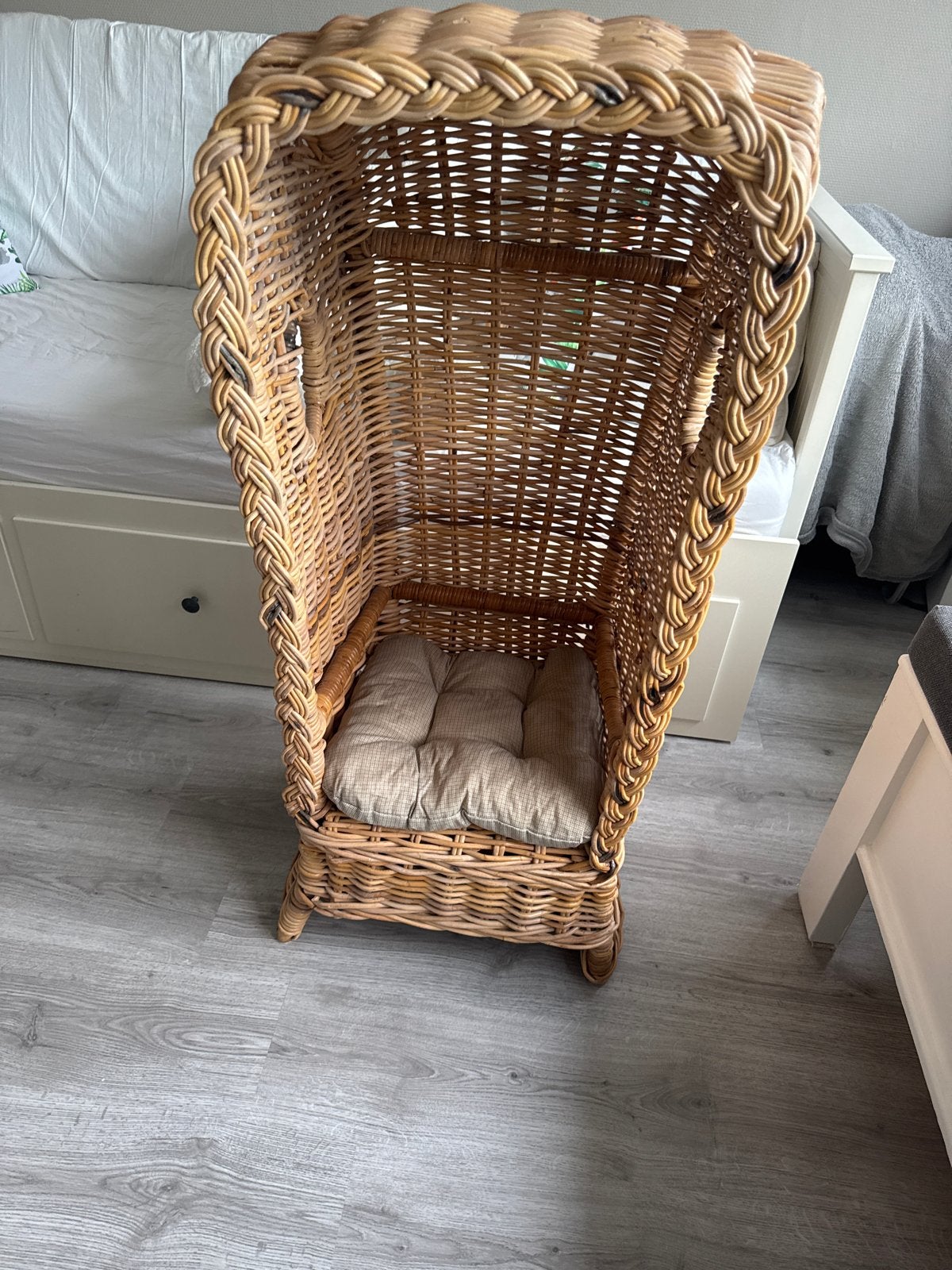 Rotan stoel / strandstoel / kinderstoel, Huis en Inrichting, Stoelen, Ophalen, Gebruikt, Overige kleuren, Riet of Rotan