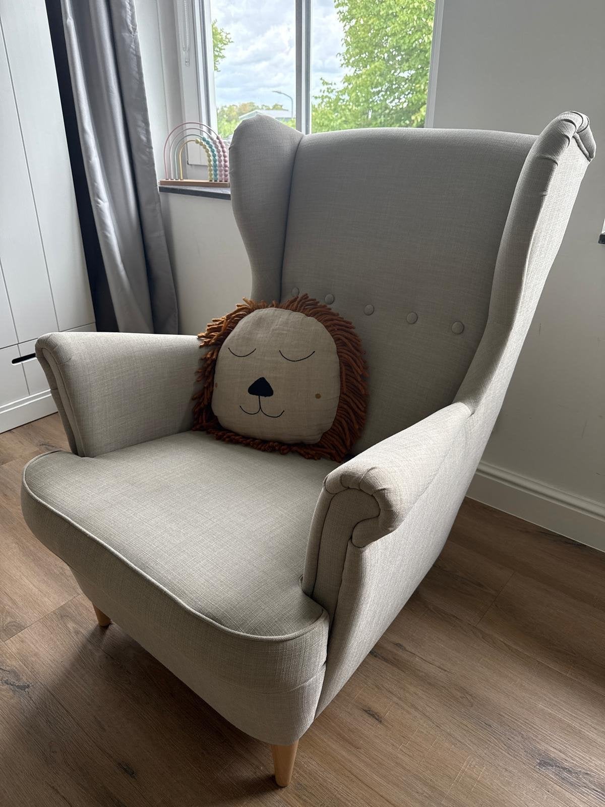 IKEA Strandmon fauteuil - als nieuw, Huis en Inrichting, Ophalen, Zo goed als nieuw, Stof
