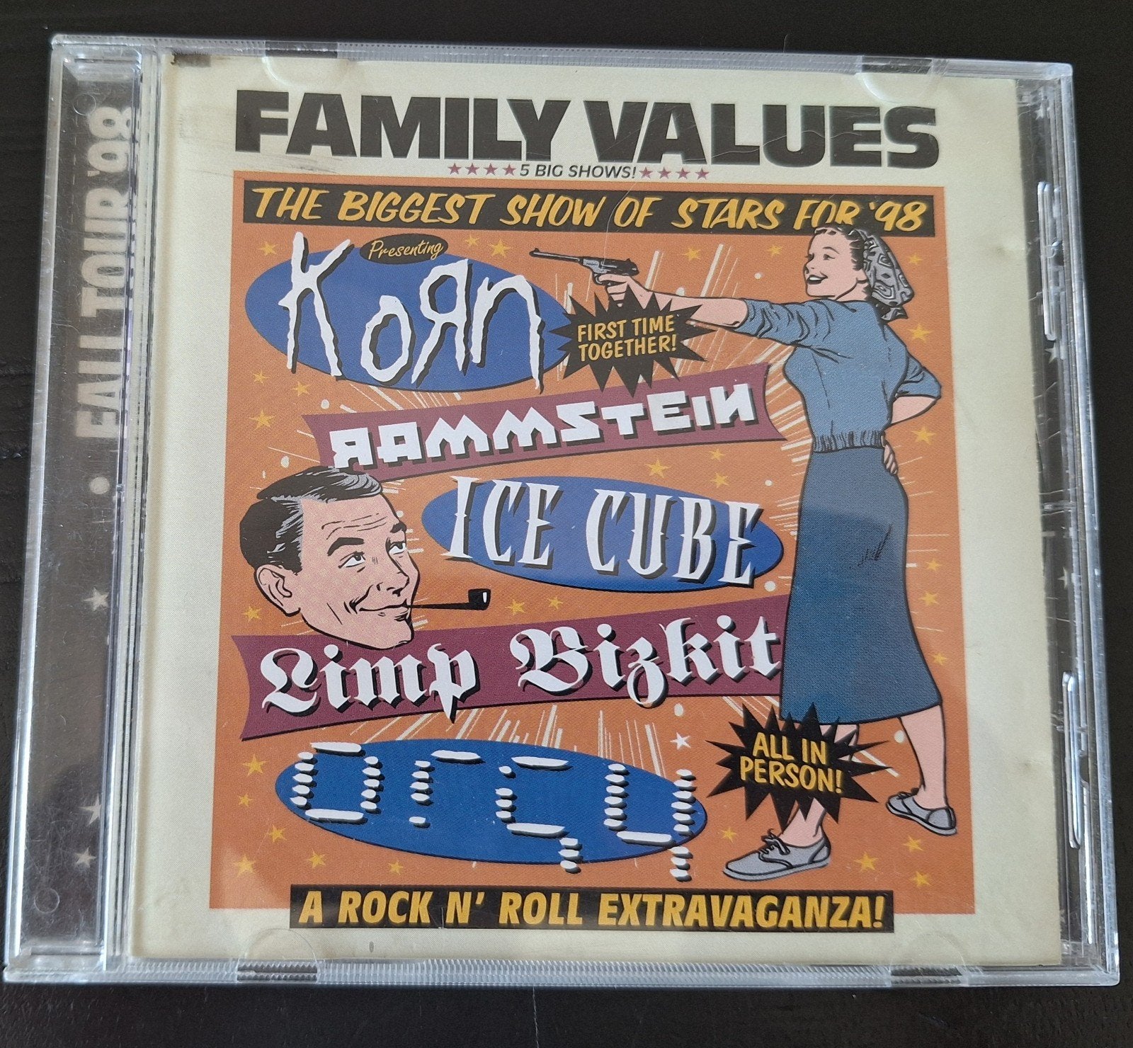 Family Values Tour '98 CD - Korn, Rammstein, Limp Bizkit, Rock, Gebruikt, Ophalen of Verzenden, Live-album