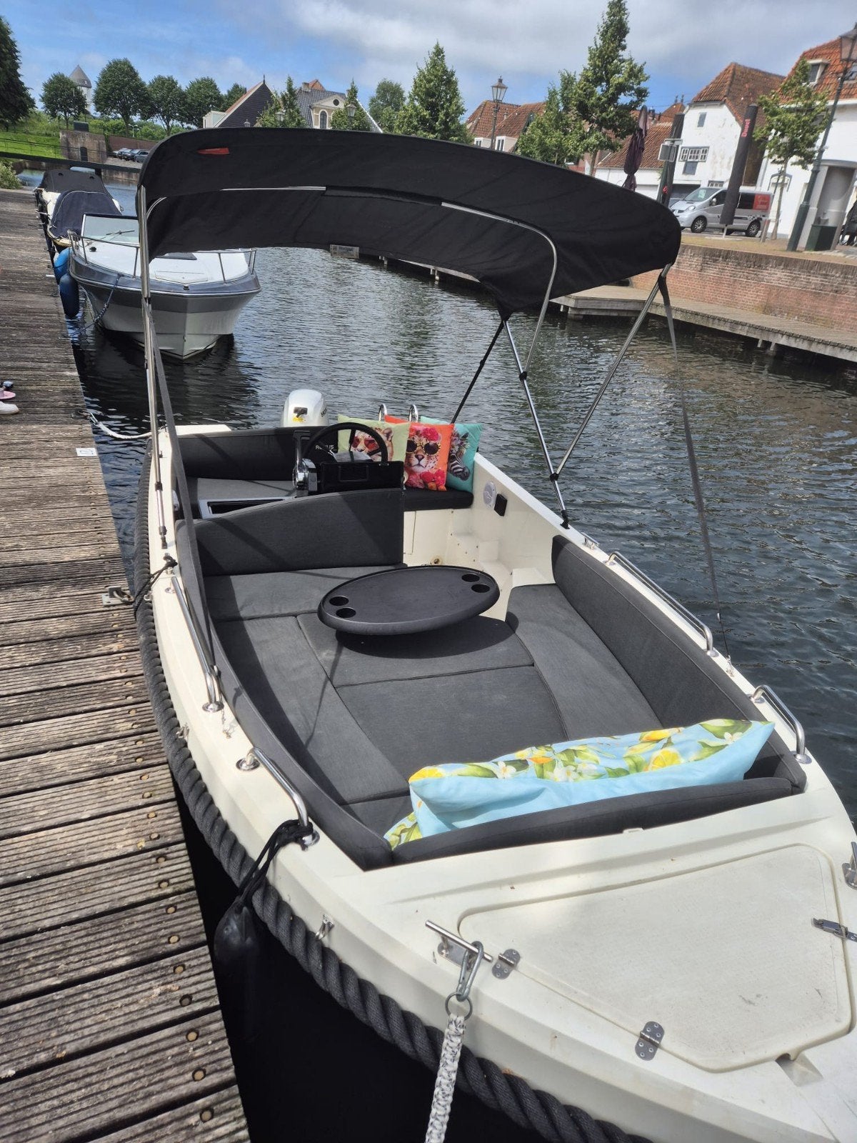 Sloep 495 10 pk Honda + zgan trailer rvs, Watersport en Boten, Sloepen, Gebruikt, 10 pk, 5 m, Ophalen of Verzenden