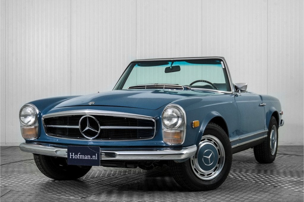 Mercedes-Benz 280 SL Pagode (bj 1969), Auto's, Mercedes-Benz, Gebruikt, Cabriolet, Blauw, Bedrijf