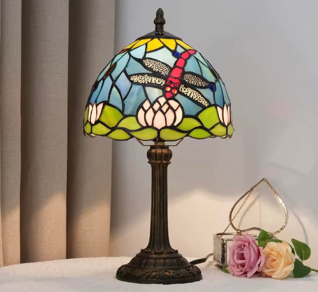 Kleurrijke Libel Glas-in-Lood Tafellamp – NIEUW, Verzenden, Nieuw, Glas