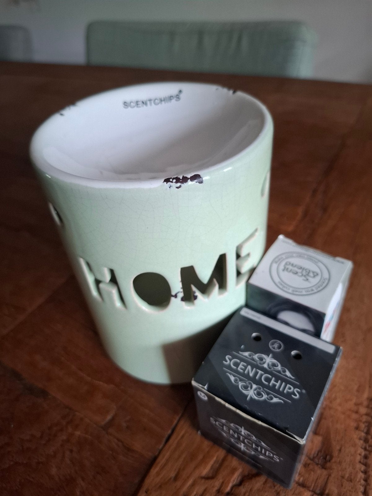 Aardewerk brander/ geurverspreider met scentchips., Ophalen, Zo goed als nieuw, Geurverspreider