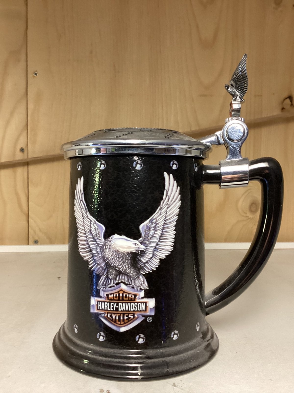 Harley-Davidson Bierpul met Adelaar en Motor, Ophalen of Verzenden, Zo goed als nieuw, Motoren