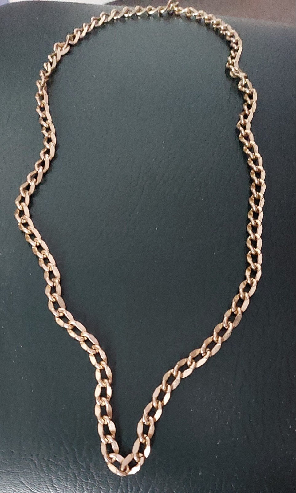 double Figaro schakel ketting 40 cm, Ophalen of Verzenden, Zo goed als nieuw, Goud, Overige materialen