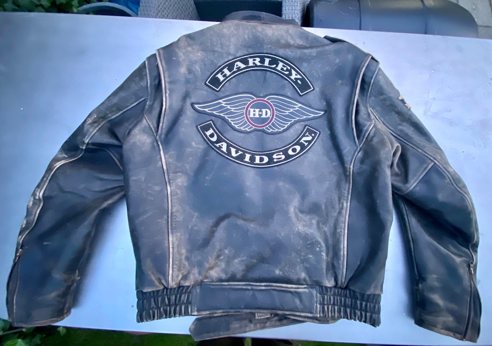 Origineel Harley Davidson leren jack Vintage stijl XL XXL, Motoren, Ophalen of Verzenden, Tweedehands, Heren, Jas | leer