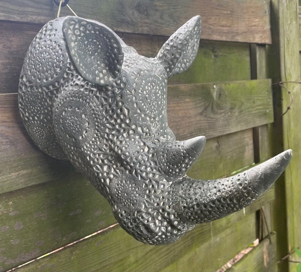Skull betonlook neushoorn wanddecoratie, Ophalen, Overige typen