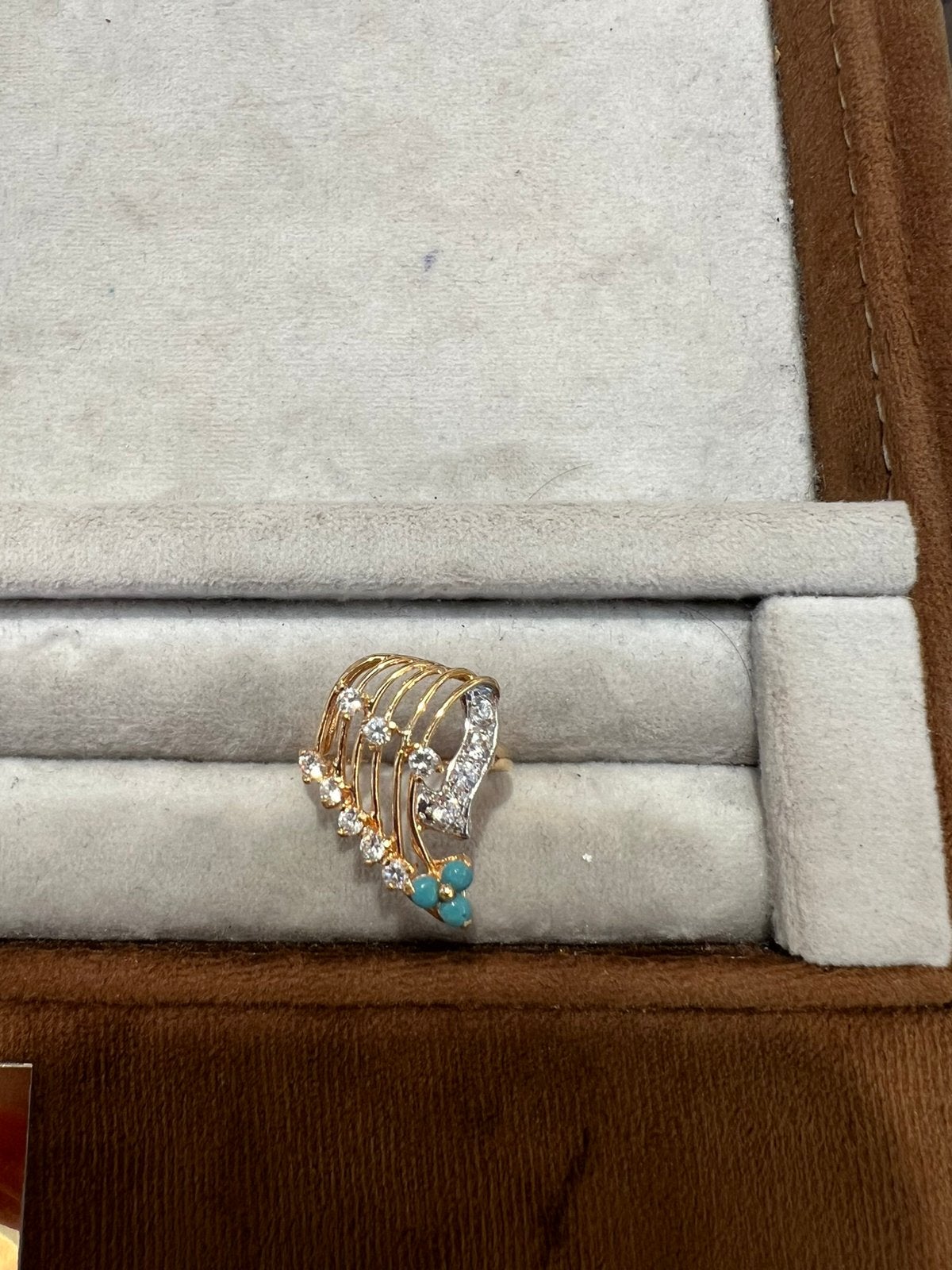 21k gouden ring, Ophalen of Verzenden, Zo goed als nieuw, 17 tot 18, Dame