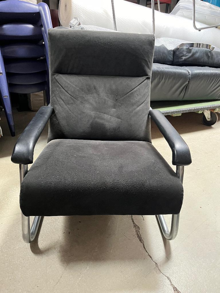 Jan de Bouvrie Gelderland fauteuil 7451 leer alcantara, Ophalen, Gebruikt, 75 tot 100 cm, Leer