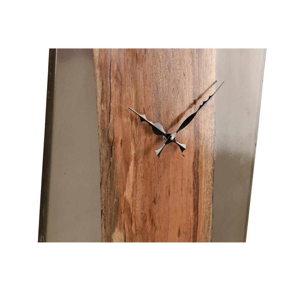 Nieuwe WANDKLOK klok mango hout in epoxy - wall clock, Wandklok, Wilms, Nieuw, Ophalen of Verzenden