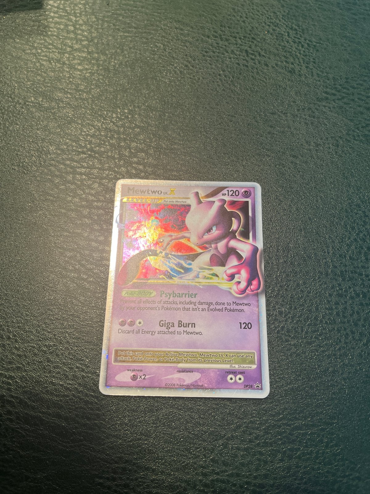 Mewtwo LV.X DP28 Pokémon kaart – Holo, Verzenden, Gebruikt, Losse kaart, Foil