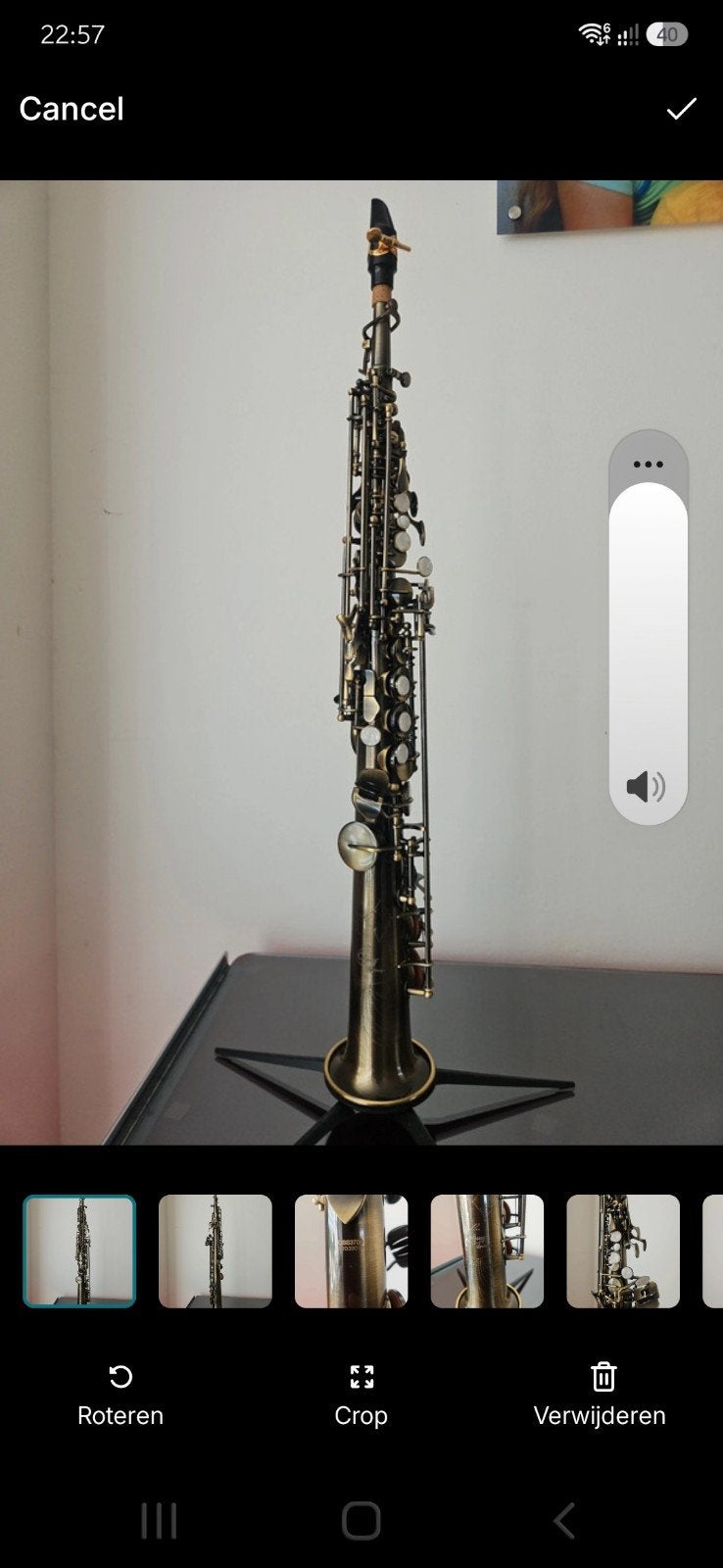 Odyssey Symphonique OSS 3700 Sopraan Saxofoon, Ophalen of Verzenden, Zo goed als nieuw, Sopraan, Met koffer
