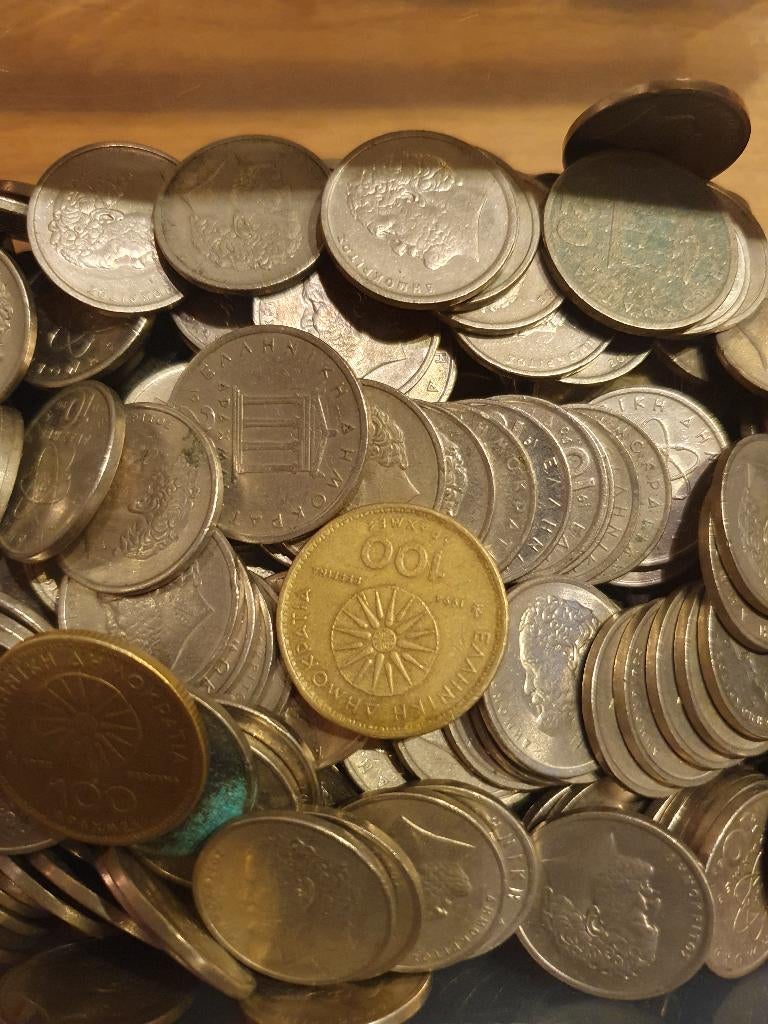 Ruim 5,5 kilo Griekse Drachmen! Munten van voor de Euro, Ophalen of Verzenden, Overige landen