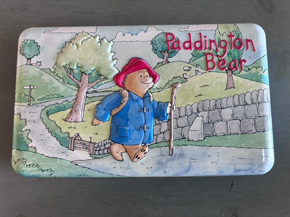 Koekblik Paddington Bear, Vintage, Verzamelen, Ophalen of Verzenden, Zo goed als nieuw, Koffie, Douwe Egberts