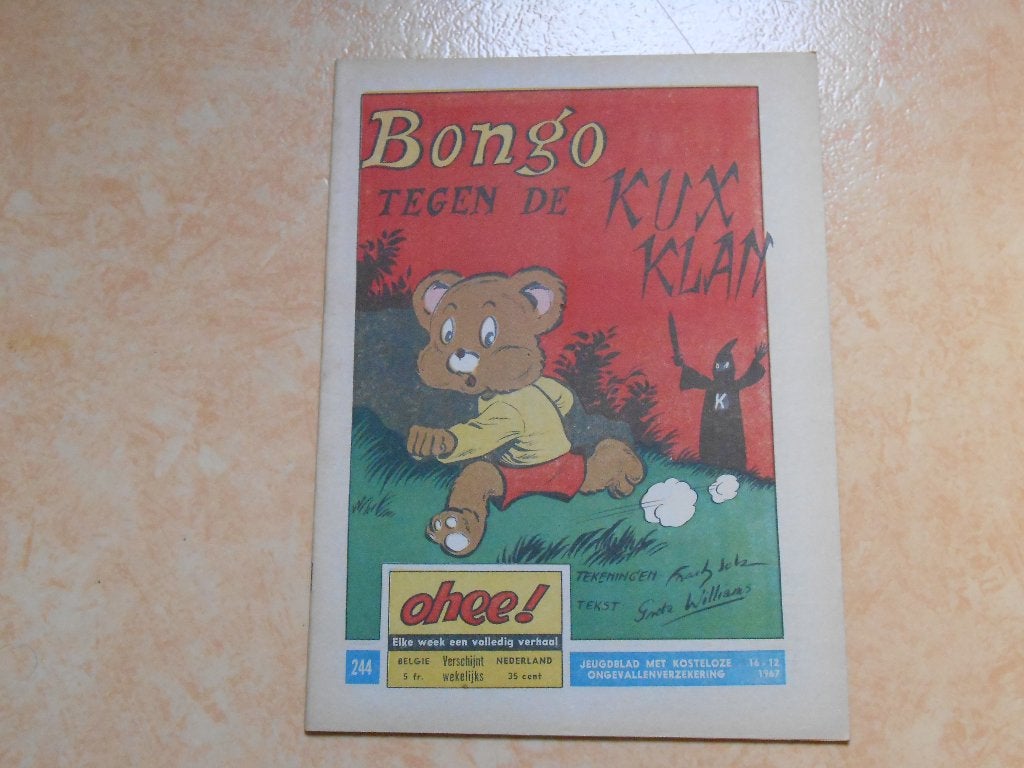 Ohee 244 Bongo tegen de kux klan 1967., Frank Sels, Eén stripboek, Nieuw, Ophalen of Verzenden