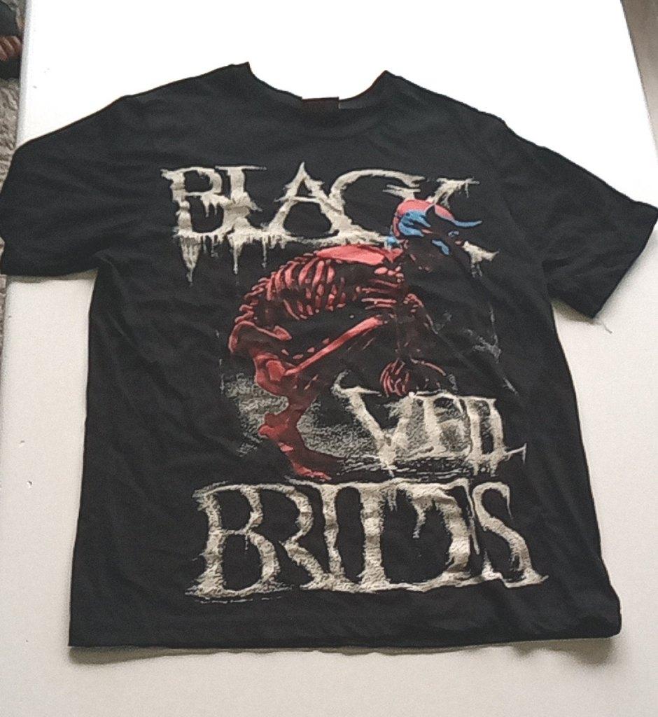 Black Veil Brides leuk t shirt MAAT M en L met  backprint, Verzenden, Nieuw, Kleding