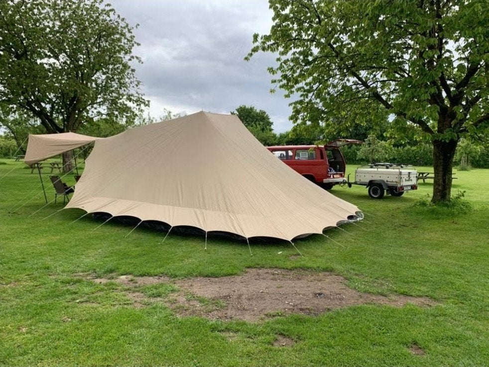 De Waard Zilvermeeuw tent uit 2018, Caravans en Kamperen, Tenten, Ophalen, Gebruikt, Tot en met 6