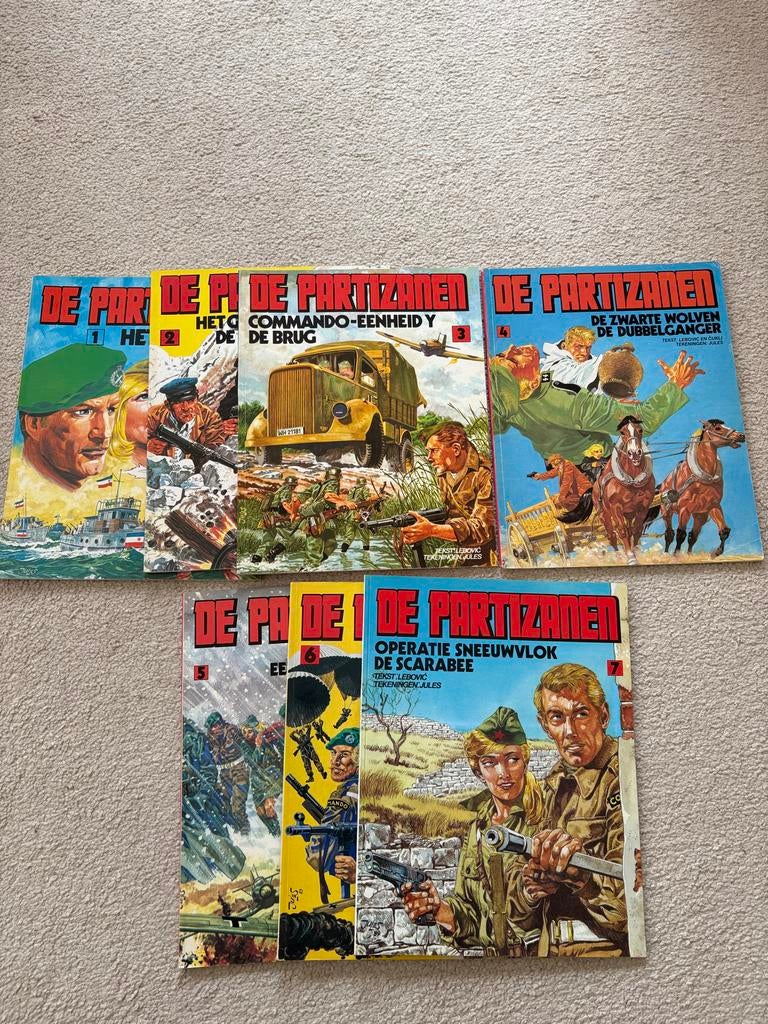 7 x De Partizanen stripboeken, Meerdere stripboeken, Ophalen of Verzenden, Gelezen