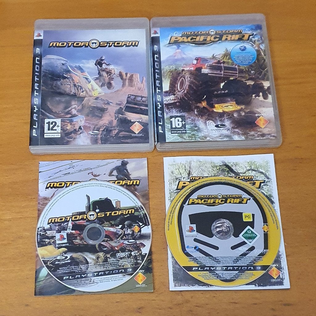 PS3 | MotorStorm + MotorStorm Pacific Rift, Gebruikt, 1 speler, Racen en Vliegen, Ophalen of Verzenden