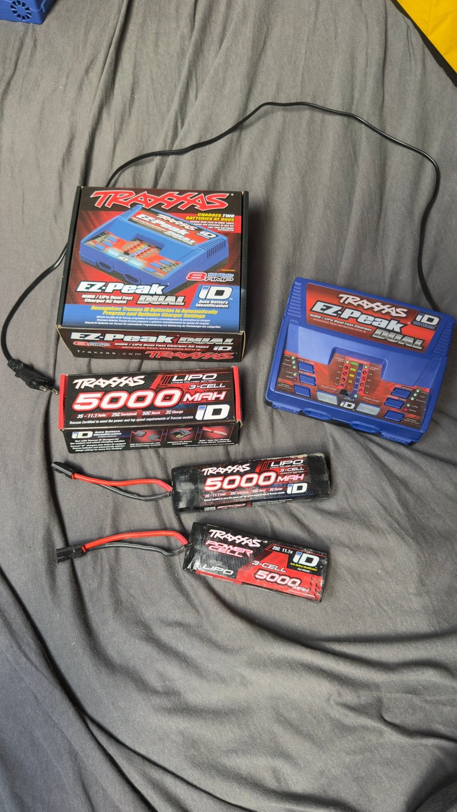 Traxxas EZ-Peak Dual laders + 2x 5000mAh 3S LiPo accu’s, Verzenden, Zo goed als nieuw, Overige schalen, Onderdeel