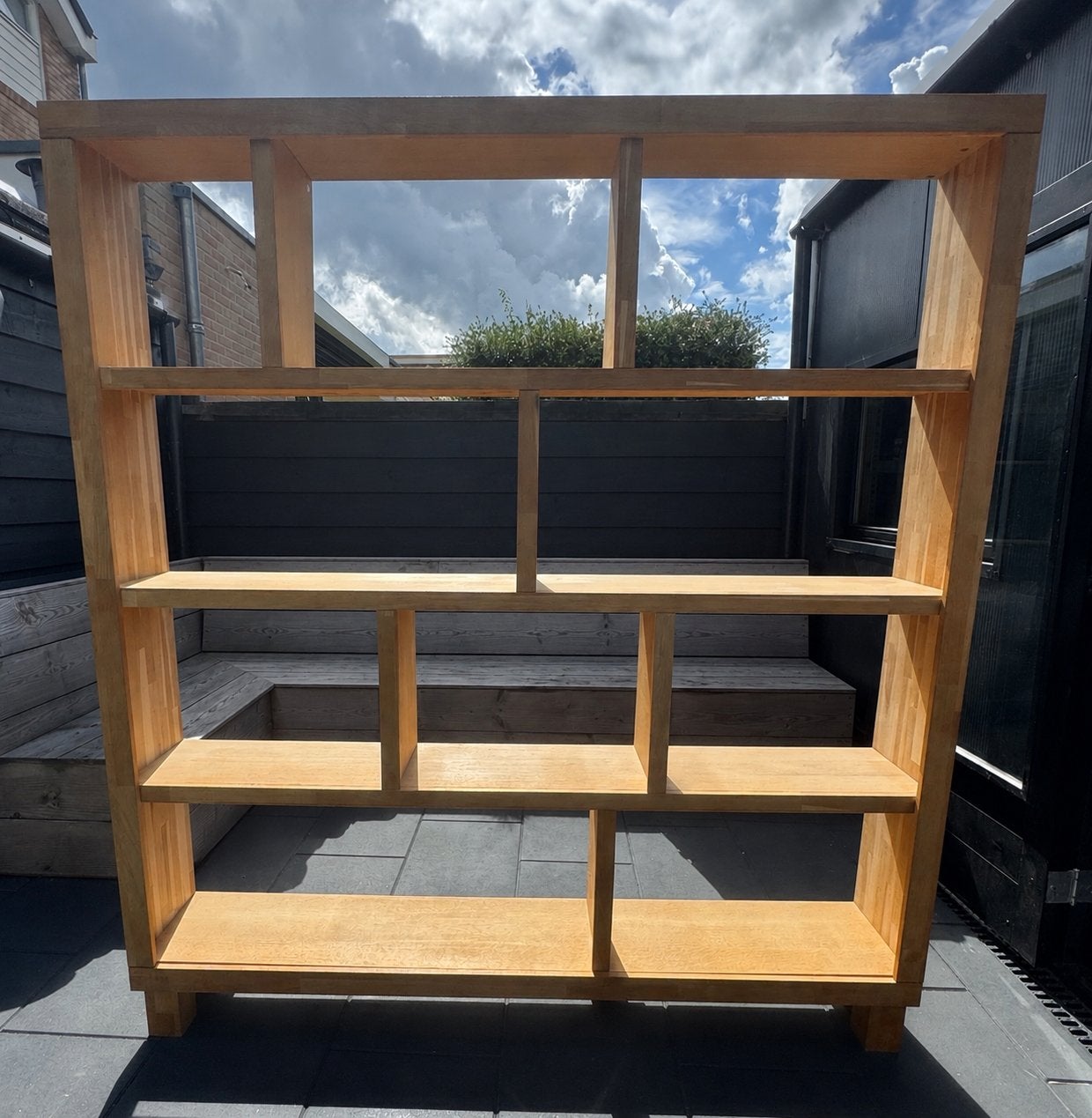 Eikenhouten kast - Zo goed als nieuw, Ophalen, Met plank(en), 150 tot 200 cm, Eikenhout