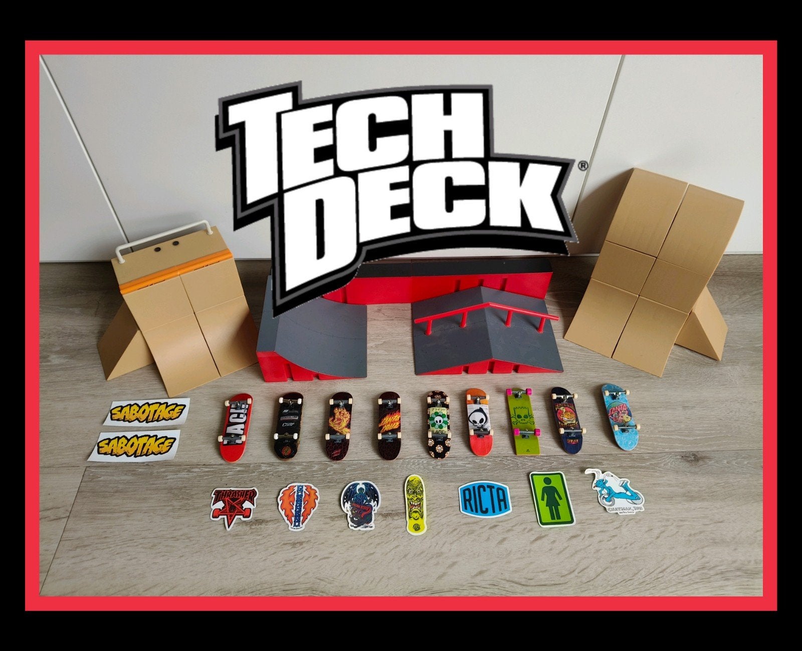 Tech Deck Collectie Ramps Skateboards Stickers, Ophalen of Verzenden, Gebruikt